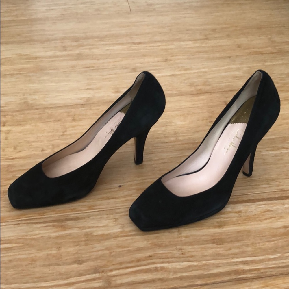 Cole Haan Black Suede heels size 9.5